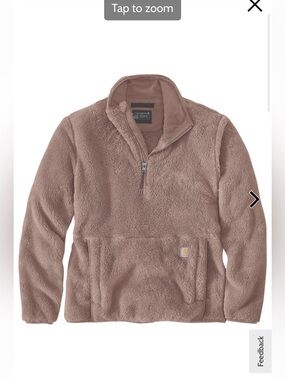 Carhartt Loose-Fit Fleece Half-Zip Pullover Size Small